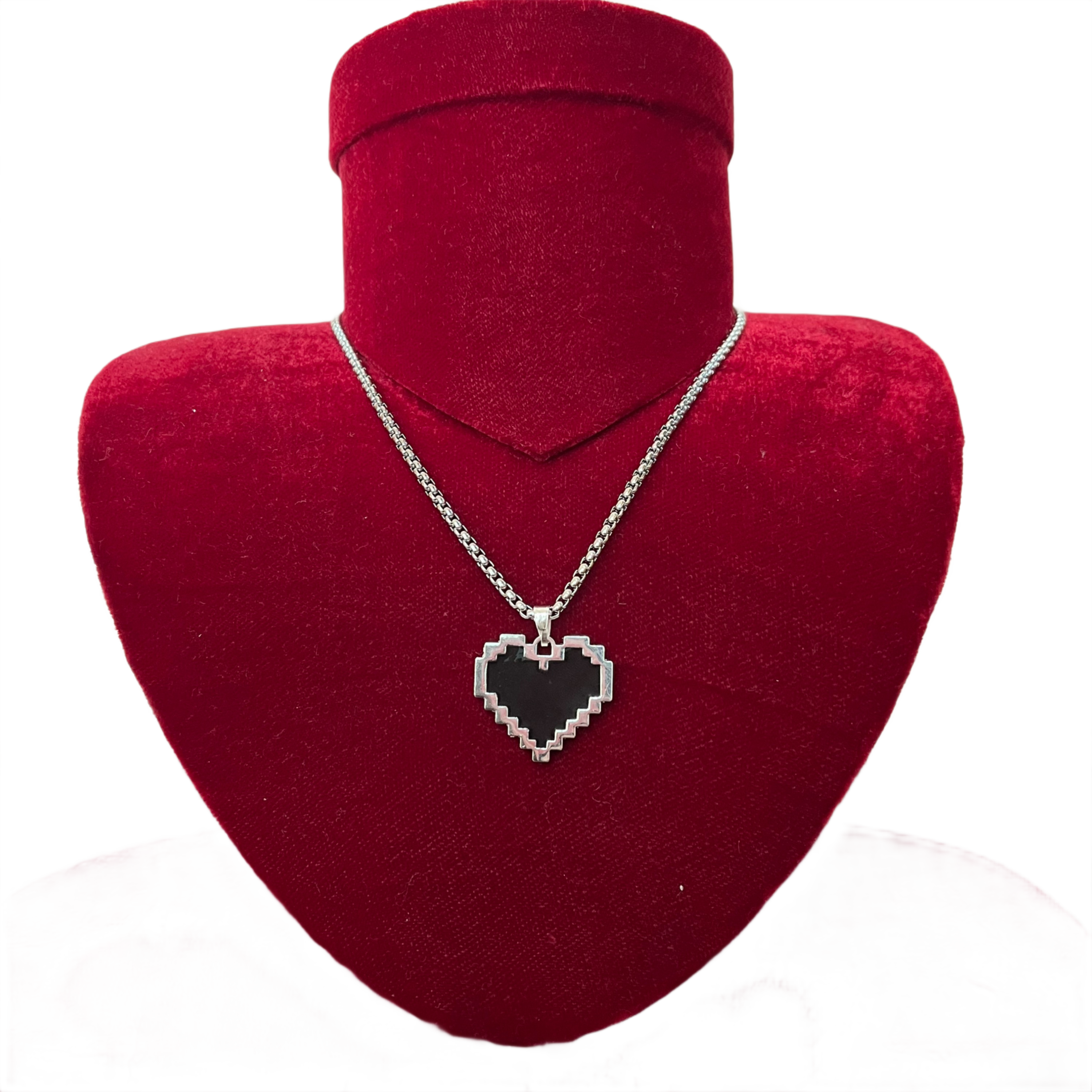 Calvyr Noir Pixel Heart Pendant